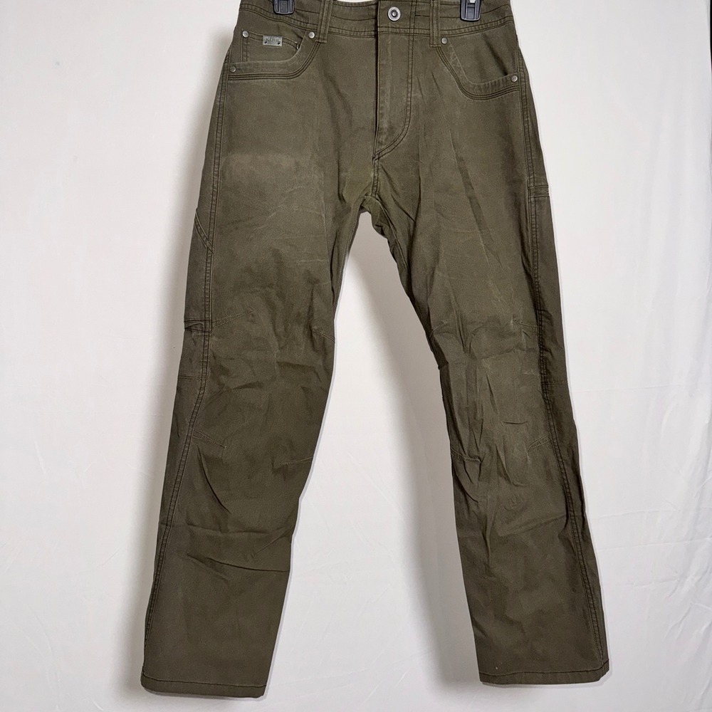 Kuhl Revolvr Mens 30x30 Olive Green Vintage Patina Dye Hiking Pants RN108846